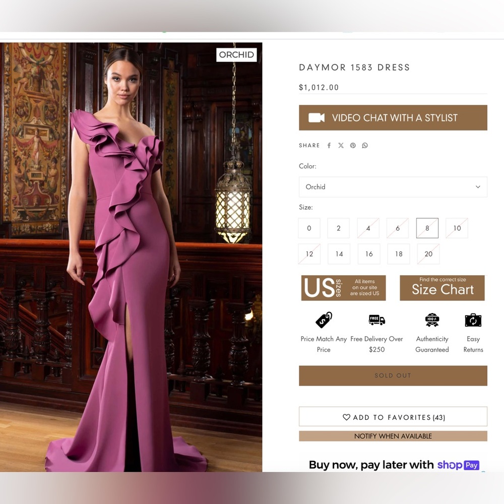 Daymor 1583 Dress in the color Orchid